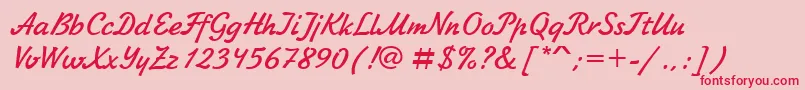 Zhikharevctt Font – Red Fonts on Pink Background