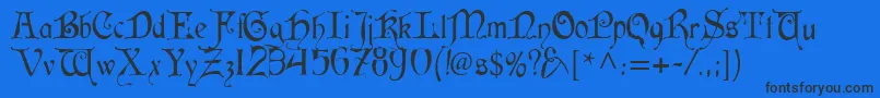 CardinalRegular Font – Black Fonts on Blue Background