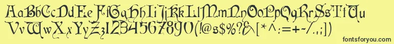 CardinalRegular Font – Black Fonts on Yellow Background