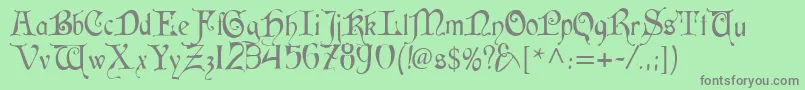 CardinalRegular Font – Gray Fonts on Green Background