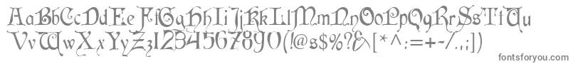 フォントCardinalRegular – 白い背景に灰色の文字