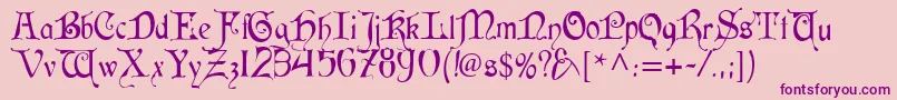 CardinalRegular Font – Purple Fonts on Pink Background