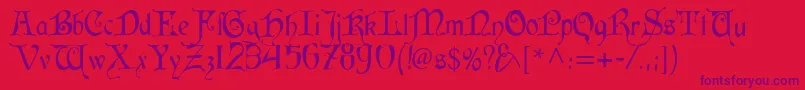 CardinalRegular Font – Purple Fonts on Red Background