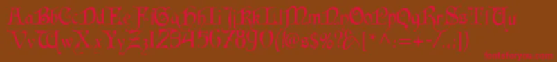 CardinalRegular Font – Red Fonts on Brown Background