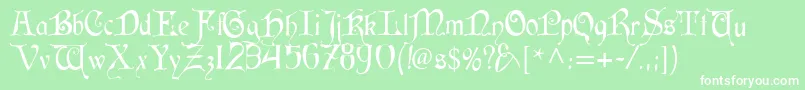 CardinalRegular Font – White Fonts on Green Background