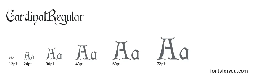CardinalRegular Font Sizes