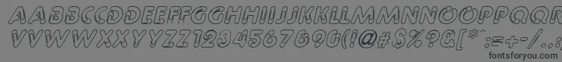 PageclipsItalic Font – Black Fonts on Gray Background