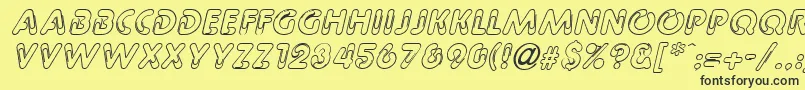 PageclipsItalic Font – Black Fonts on Yellow Background