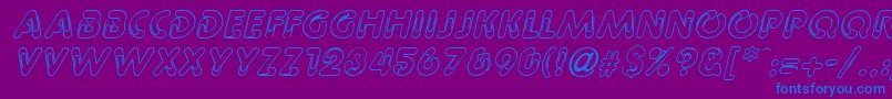 fuente PageclipsItalic – Fuentes Azules Sobre Fondo Morado