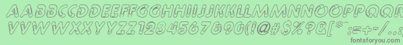 PageclipsItalic Font – Gray Fonts on Green Background