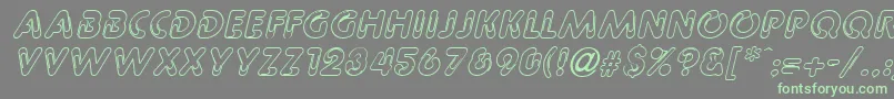 PageclipsItalic Font – Green Fonts on Gray Background