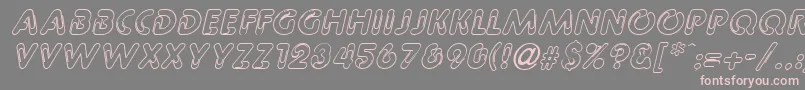 PageclipsItalic Font – Pink Fonts on Gray Background