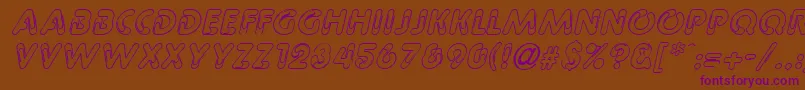 PageclipsItalic Font – Purple Fonts on Brown Background