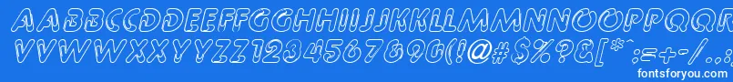 PageclipsItalic Font – White Fonts on Blue Background