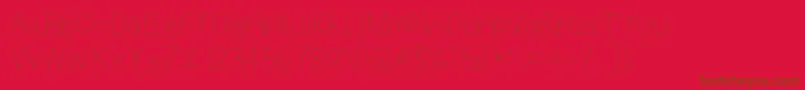 Kabinabook Font – Brown Fonts on Red Background