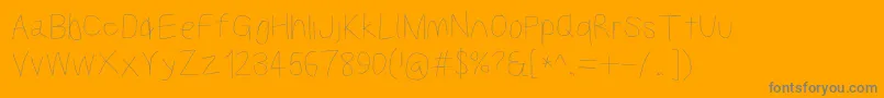 Kabinabook-Schriftart – Graue Schriften auf orangefarbenem Hintergrund