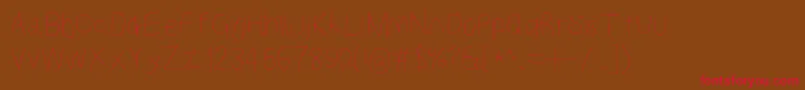 Kabinabook Font – Red Fonts on Brown Background