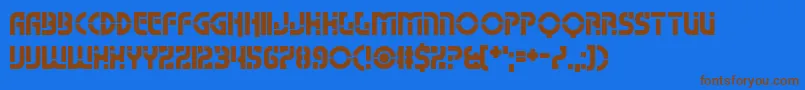 Namso Font – Brown Fonts on Blue Background