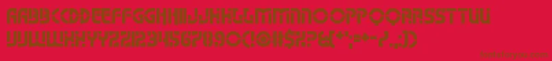 Namso Font – Brown Fonts on Red Background