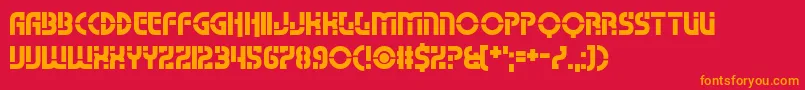 Namso Font – Orange Fonts on Red Background