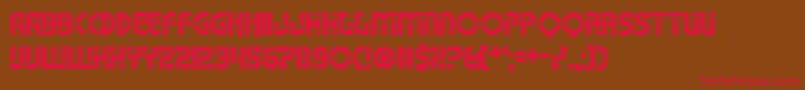 Namso-Schriftart – Rote Schriften auf braunem Hintergrund