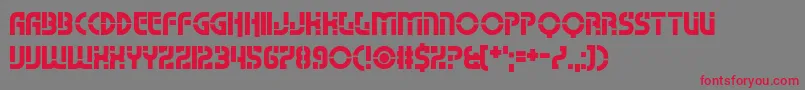 フォントNamso – 赤い文字の灰色の背景
