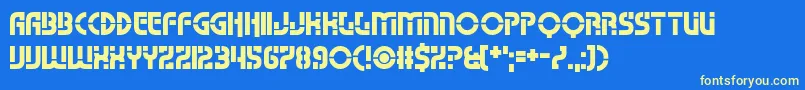 Namso Font – Yellow Fonts on Blue Background
