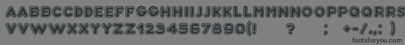 Bubble3D-Schriftart – Schwarze Schriften auf grauem Hintergrund