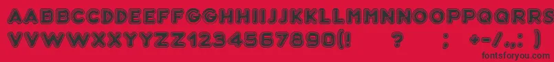Bubble3D Font – Black Fonts on Red Background