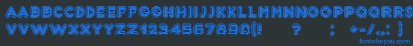 Bubble3D Font – Blue Fonts on Black Background