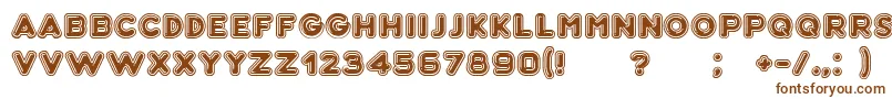 Шрифт Bubble3D – коричневые шрифты на белом фоне