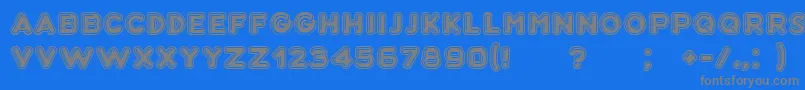 Bubble3D Font – Gray Fonts on Blue Background