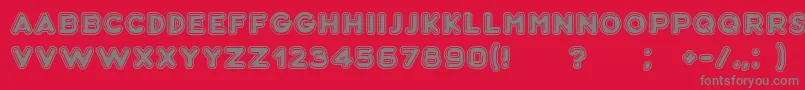 Bubble3D Font – Gray Fonts on Red Background