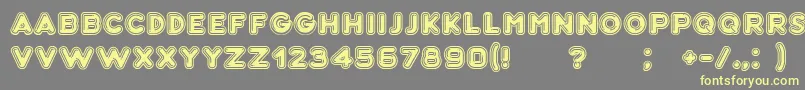 Bubble3D Font – Yellow Fonts on Gray Background