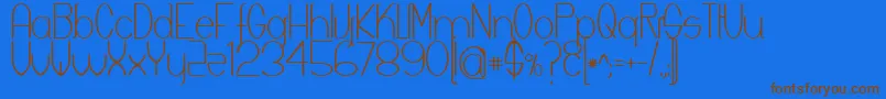 Keyla Font – Brown Fonts on Blue Background