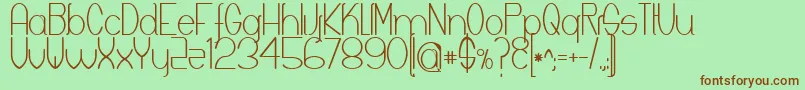 Keyla Font – Brown Fonts on Green Background