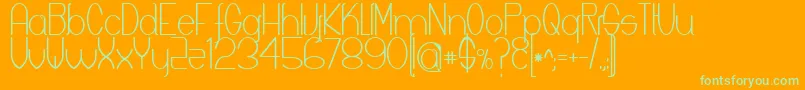 Keyla Font – Green Fonts on Orange Background