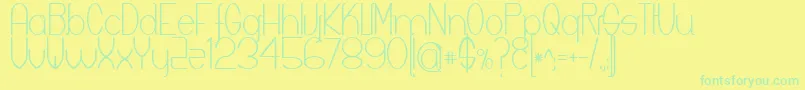 Keyla Font – Green Fonts on Yellow Background