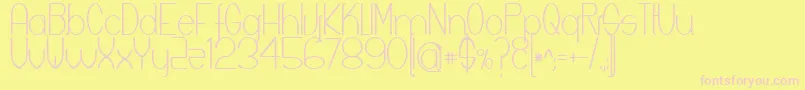 Keyla Font – Pink Fonts on Yellow Background