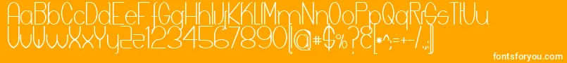 Keyla-Schriftart – Weiße Schriften auf orangefarbenem Hintergrund