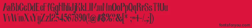 Nearlydigcon Font – Black Fonts on Red Background