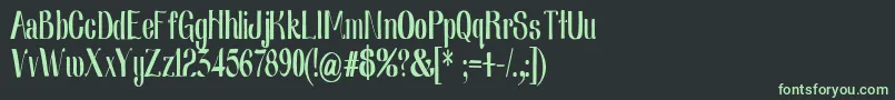 Nearlydigcon Font – Green Fonts on Black Background