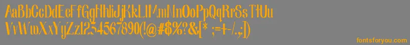 Nearlydigcon Font – Orange Fonts on Gray Background