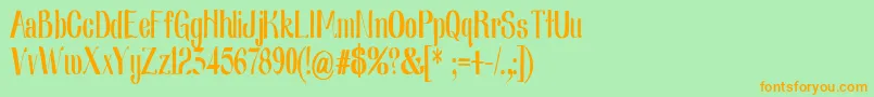 Nearlydigcon Font – Orange Fonts on Green Background