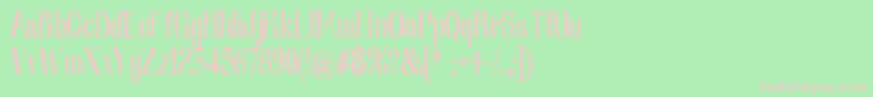 Nearlydigcon Font – Pink Fonts on Green Background