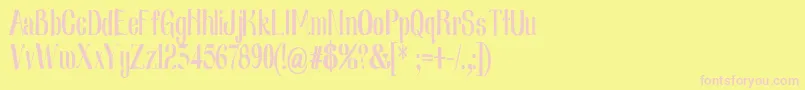 Nearlydigcon Font – Pink Fonts on Yellow Background