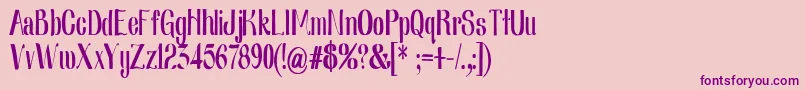 Nearlydigcon Font – Purple Fonts on Pink Background