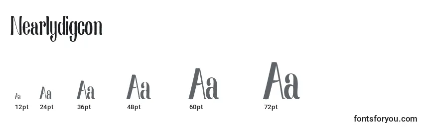 Nearlydigcon Font Sizes