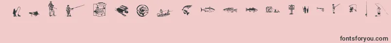 FishingAnyone Font – Black Fonts on Pink Background