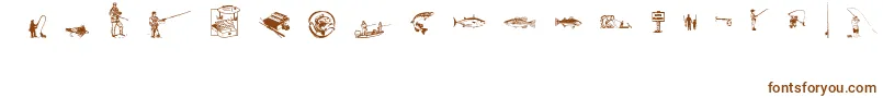 FishingAnyone Font – Brown Fonts on White Background